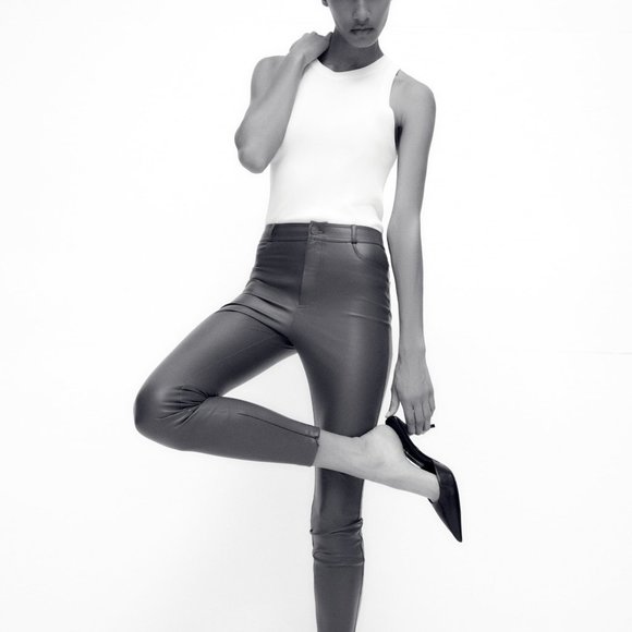 ZARA | Faux Leather Leggings - Picture 4 of 6